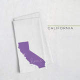 California ’home’ state silhouette - Tea Towel / Indigo - Home Silhouette