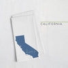 California ’home’ state silhouette - Tea Towel / MediumBlue - Home Silhouette