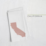 California ’home’ state silhouette - Tea Towel / RosyBrown - Home Silhouette