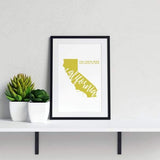 California State Song - 5x7 Unframed Print / Khaki - State Song