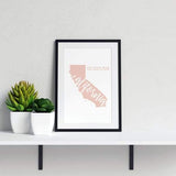 California State Song - 5x7 Unframed Print / MistyRose - State Song