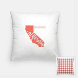 California State Song - Pillow | Square / Salmon - State Song