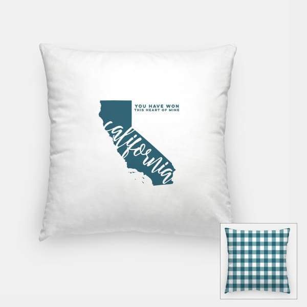 California State Song - Pillow | Square / Teal - State Song