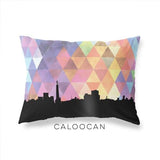 Caloocan Philippines geometric skyline - Pillow | Lumbar / RebeccaPurple - Geometric Skyline