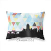 Cambridge Massachusetts geometric skyline - Pillow | Lumbar / LightSkyBlue - Geometric Skyline