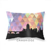 Cambridge Massachusetts geometric skyline - Pillow | Lumbar / RebeccaPurple - Geometric Skyline