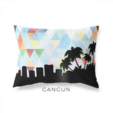 Cancun Mexico geometric skyline - Pillow | Lumbar / LightSkyBlue - Geometric Skyline