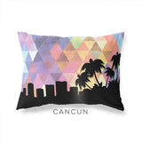 Cancun Mexico geometric skyline - Pillow | Lumbar / RebeccaPurple - Geometric Skyline