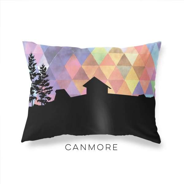 Canmore Alberta geometric skyline - Pillow | Lumbar / RebeccaPurple - Geometric Skyline