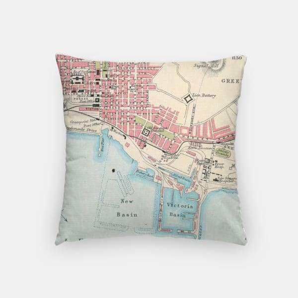 Cape Town South Africa city skyline with vintage Cape Town map - City Map Skyline