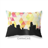 Caracas Venezuela geometric skyline - Pillow | Lumbar / Yellow - Geometric Skyline