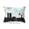 Casablanca Morocco geometric skyline - Pillow | Lumbar / LightSkyBlue - Geometric Skyline