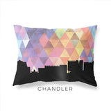 Chandler Arizona geometric skyline - Pillow | Lumbar / RebeccaPurple - Geometric Skyline