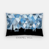 Chapel Hill North Carolina geometric skyline - Pillow | Lumbar / LightSkyBlue - Geometric Skyline