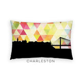 Charleston South Carolina geometric skyline - Pillow | Lumbar / Yellow - Geometric Skyline