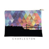 Charleston South Carolina geometric skyline - Pouch | Small / RebeccaPurple - Geometric Skyline