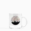 Charlotte North Carolina city skyline with vintage Charlotte map - Mug | Glass Mug - City Map Skyline