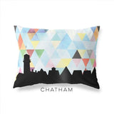 Chatham Massachusetts geometric skyline - Pillow | Lumbar / LightSkyBlue - Geometric Skyline