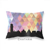 Chatham Massachusetts geometric skyline - Pillow | Lumbar / RebeccaPurple - Geometric Skyline