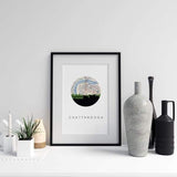 Chattanooga Tennessee city skyline with vintage Chattanooga map - City Map Skyline