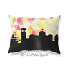 Chautaqua New York geometric skyline - Pillow | Lumbar / Yellow - Geometric Skyline