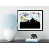 Chiang Mai Thailand geometric skyline - 5x7 Unframed Print / LightSkyBlue - Geometric Skyline