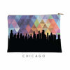 Chicago Illinois geometric skyline - Pouch | Small / RebeccaPurple - Geometric Skyline