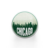 Chicago Illinois map coaster set | sandstone coaster set in various colors - Set of 2 / Green - City Road Maps