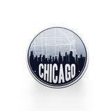 Chicago Illinois map coaster set | sandstone coaster set in various colors - Set of 2 / Navy - City Road Maps