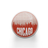 Chicago Illinois map coaster set | sandstone coaster set in various colors - Set of 2 / Orange - City Road Maps