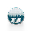 Chicago Illinois map coaster set | sandstone coaster set in various colors - Set of 2 / Teal - City Road Maps