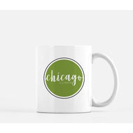Chicago Illinois modern circle - 5x7 Unframed Print / OliveDrab - ZIP Code