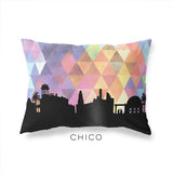 Chico California geometric skyline - Pillow | Lumbar / RebeccaPurple - Geometric Skyline