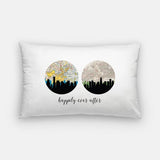 Choose Your Own Adventure | 2 City Custom Map Pillow - Pillows