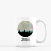 Cincinnati Ohio city skyline with vintage Cincinnati map - Mug | 15 oz - City Map Skyline