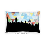Cincinnati Ohio geometric skyline - Pillow | Lumbar / LightSkyBlue - Geometric Skyline