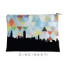 Cincinnati Ohio geometric skyline - Pouch | Small / LightSkyBlue - Geometric Skyline
