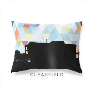 Clearfield Utah geometric skyline - Pillow | Lumbar / LightSkyBlue - Geometric Skyline