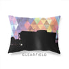 Clearfield Utah geometric skyline - Pillow | Lumbar / RebeccaPurple - Geometric Skyline