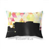 Clearfield Utah geometric skyline - Pillow | Lumbar / Yellow - Geometric Skyline