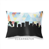Clearwater Florida geometric skyline - Pillow | Lumbar / LightSkyBlue - Geometric Skyline