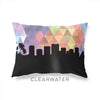 Clearwater Florida geometric skyline - Pillow | Lumbar / RebeccaPurple - Geometric Skyline