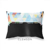 Clemson South Carolina geometric skyline - Pillow | Lumbar / LightSkyBlue - Geometric Skyline