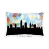 Cleveland Ohio geometric skyline - Pillow | Lumbar / LightSkyBlue - Geometric Skyline