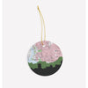 Coeur d’Alene Idaho city skyline with vintage Coeur d’Alene map - Ornament - City Map Skyline