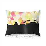 College Station Texas geometric skyline - Pillow | Lumbar / Yellow - Geometric Skyline