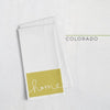 Colorado ’home’ state silhouette - Tea Towel / GoldenRod - Home Silhouette