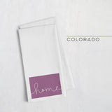 Colorado ’home’ state silhouette - Tea Towel / Purple - Home Silhouette