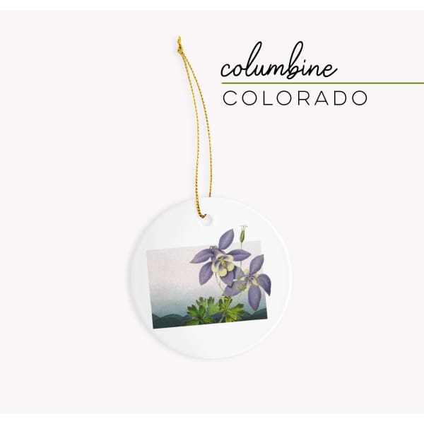 Colorado Rocky Mountain Columbine | State Flower Series - Ornament - State Flower