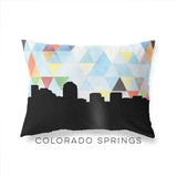 Colorado Springs Colorado geometric skyline - Pillow | Lumbar / LightSkyBlue - Geometric Skyline